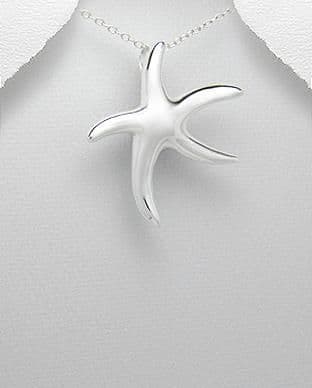 Copy of 925 Sterling Silver Elegant Star Fish Pendant and Chain